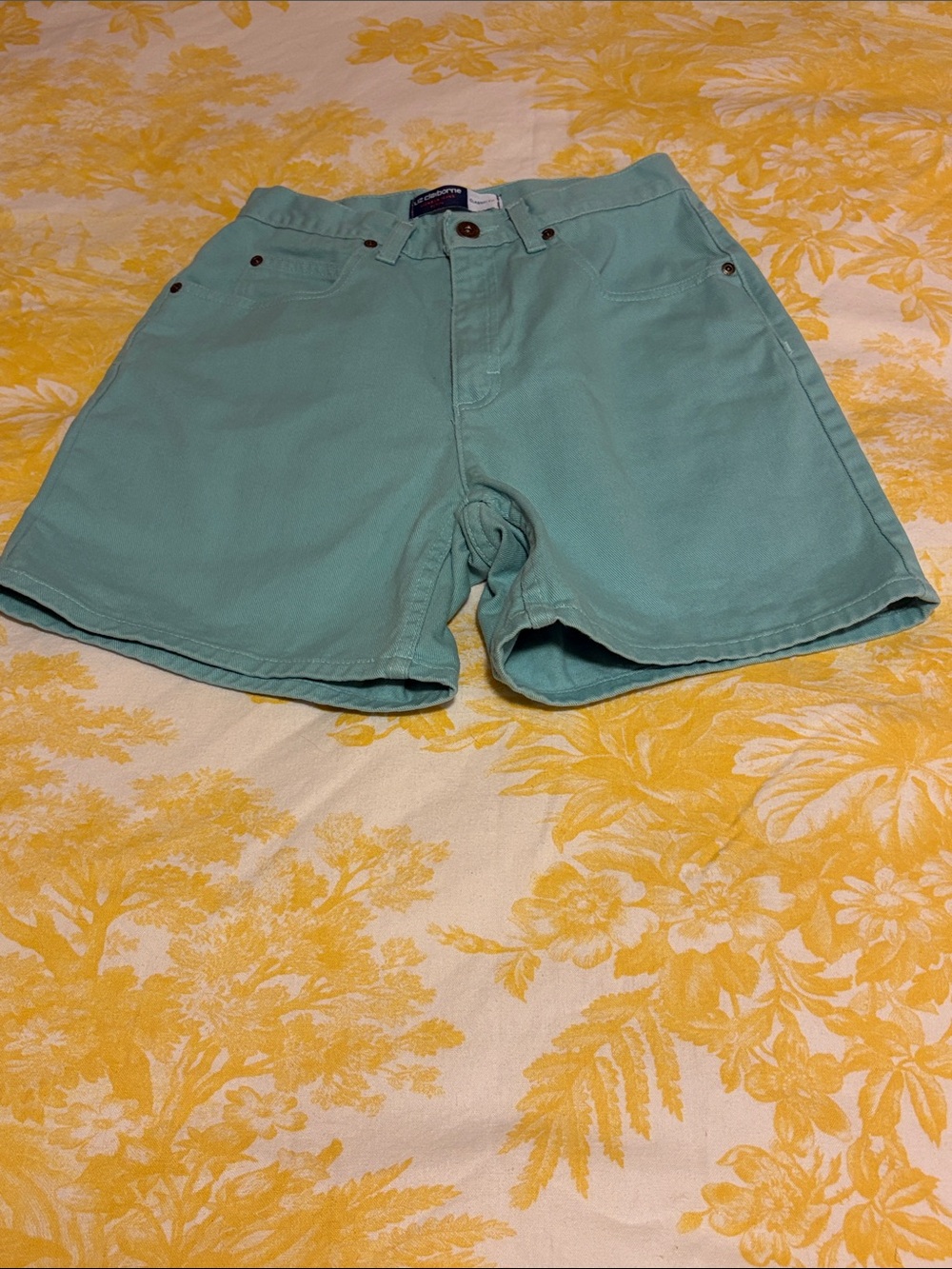 Vintage Liz Claiborne Greenish Blue Bermuda Shorts